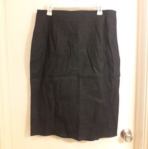 High waisted retro denim pencil skirt